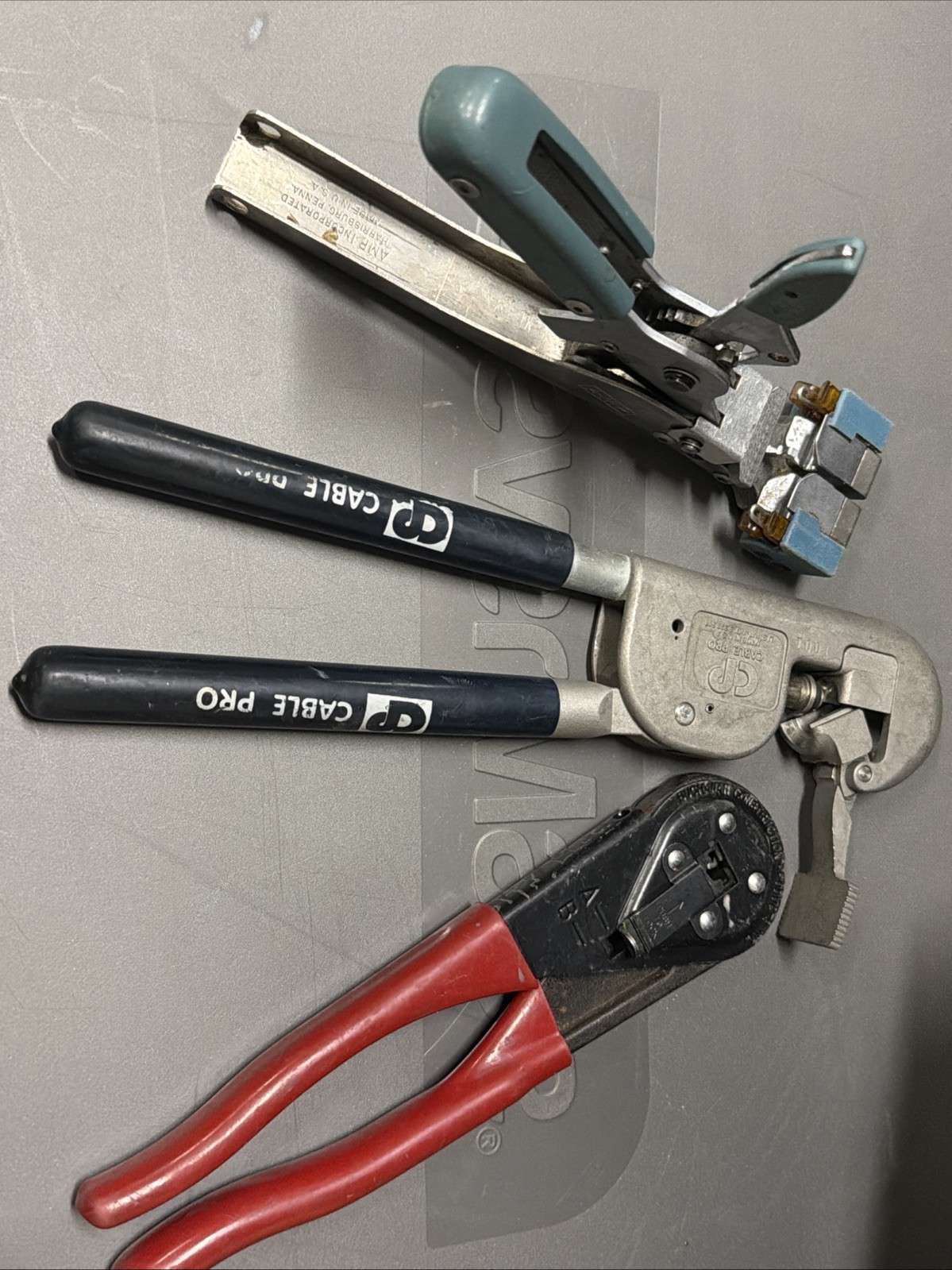 3x Tools: Amp 244271-1 Crimping Tool, Cable Pro Tool, And Buchanan Crimping Tool