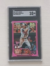 2023 Topps Chrome Gunnar Henderson #2 PINK REFRACTOR RC SGC 10 GEM MINT ORIOLES