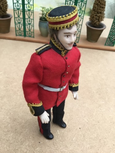 Dolls House Miniature porcelain doll 12th scale Victorian style soldier - Picture 2 of 6