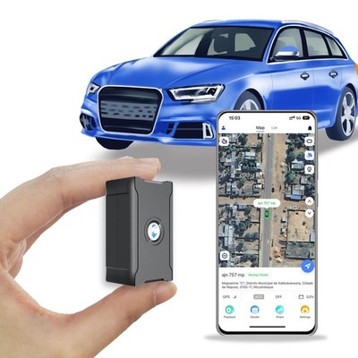 WANWAYTECH Mini GPS Tracker for Vehicles, 4G LTE Tracking Device, Black