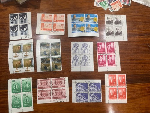 MNH China Taiwan Stamps Sever Different Sets in Block of 4 OG VF