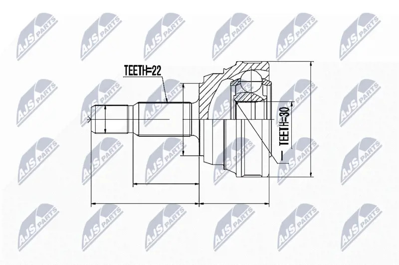 NTY NPZ-WW-013 Kit Giunto Omocinetico lato ruota - Immagine 4