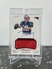 2015 Panini Flawless Ruby On Card Autograph Patch Patriots Tom Brady 11/15