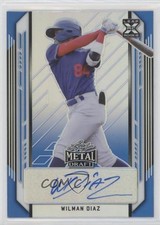 2021 Leaf Metal Draft Blue Rainbow 7/35 Wilman Diaz #BA-WD1 Auto 4z8