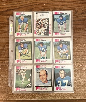 1973 TOPPS LOS ANGELES RAMS NEAR MINT (21) CARD SET