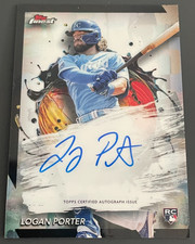 2024 Topps Finest Logan Porter #FA-LP REFRACTOR Autograph Auto Rookie Card RC. rookie card picture