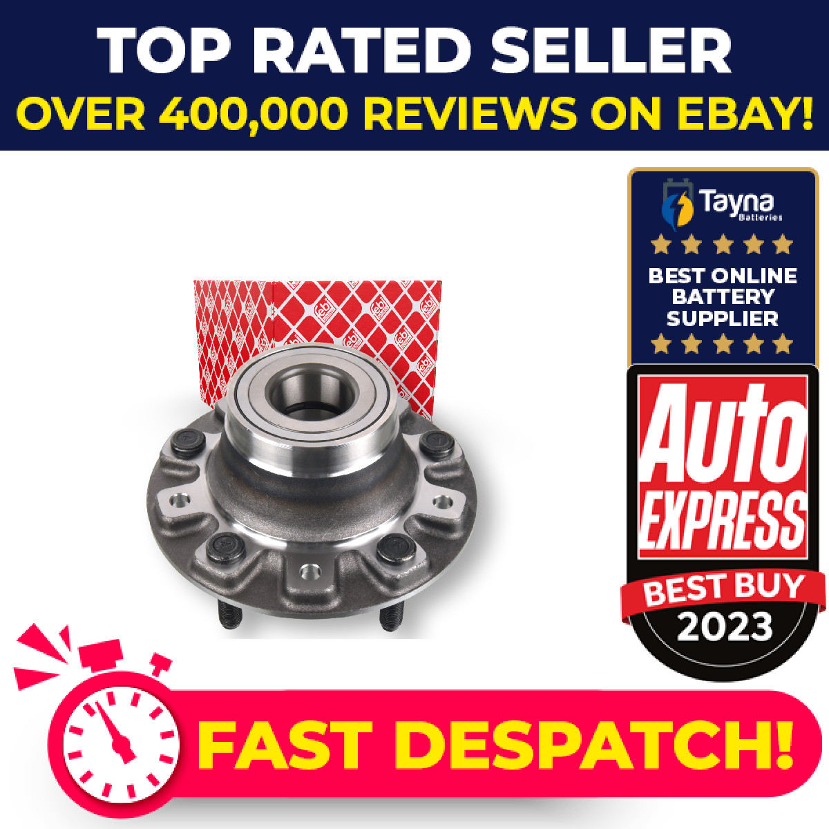 Wheel Bearing Kit fits FORD TOURNEO CUSTOM V362 2.0D Rear 2019 on 1763851 Febi