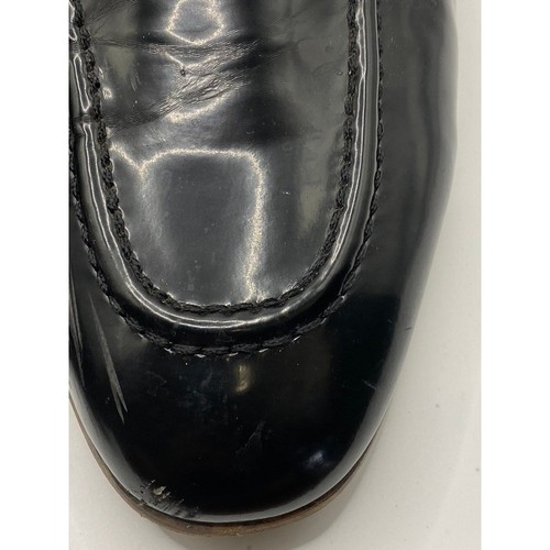 ASOS Men’s Black Faux Patent Leather Horsebit Slip-On Loafers SZ 6 - Picture 3 of 8
