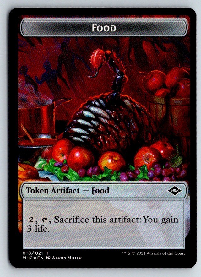 Food (018) // Construct Double-Sided Token 18 // 16 Modern Horizons 2  Foil LP