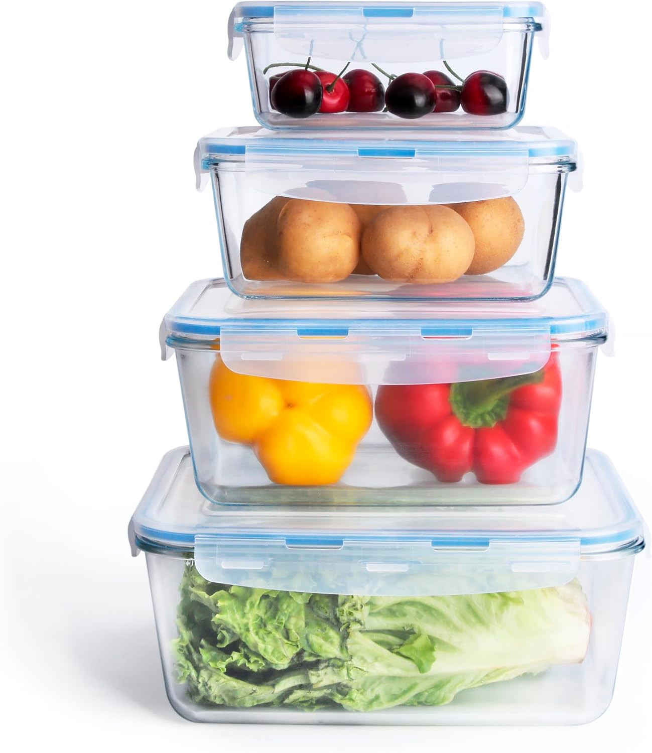 Set Professionale Conservazione Vetro Borosilicato: 8 Pezzi Ermetici