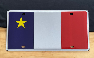 Flag of Acadia Canada License Plate Booster Acadian