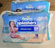 Pampers Splashers Swim Diapers Size Small 13-24lbs 2 Packs of 11. NEW SEALED