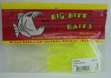 Big Bite CTG310-01 Curly Tail Grub 3" Chartreuse