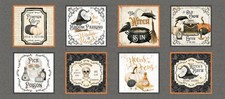 Hocus Pocus Halloween Panel by P B Textiles-1 Yard Panel