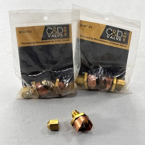 C&D Valve B10-732 M-Series Copper Saddle Valve for 7/8” Tube (Lot of 5)