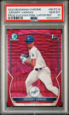 JOENDRY VARGAS 2023 Bowman Chrome 1st FUCHSIA PINK VAPOR REFRACTOR PSA 10 /199