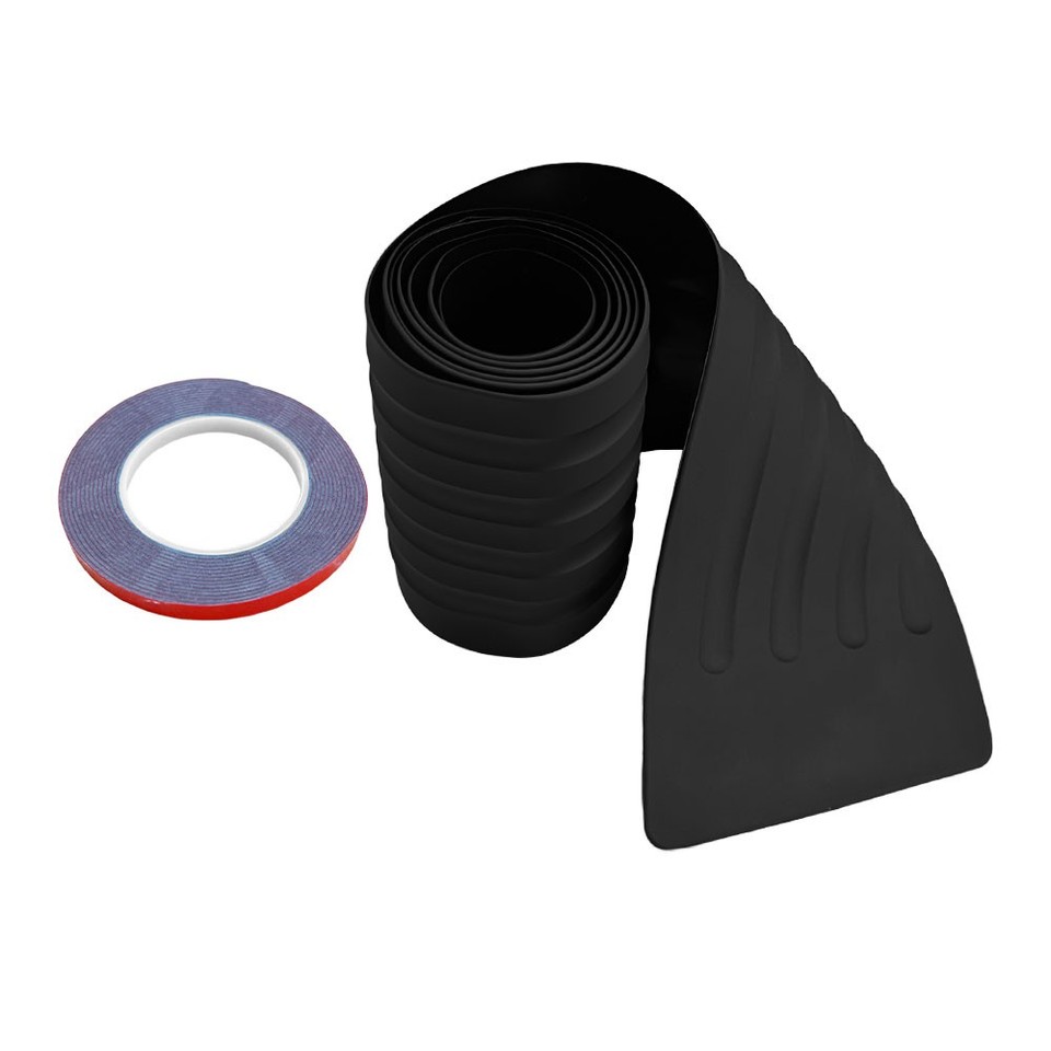Universal Car Rear Bumper Protector Strip Plate Rubber Cover Guard Trim ...