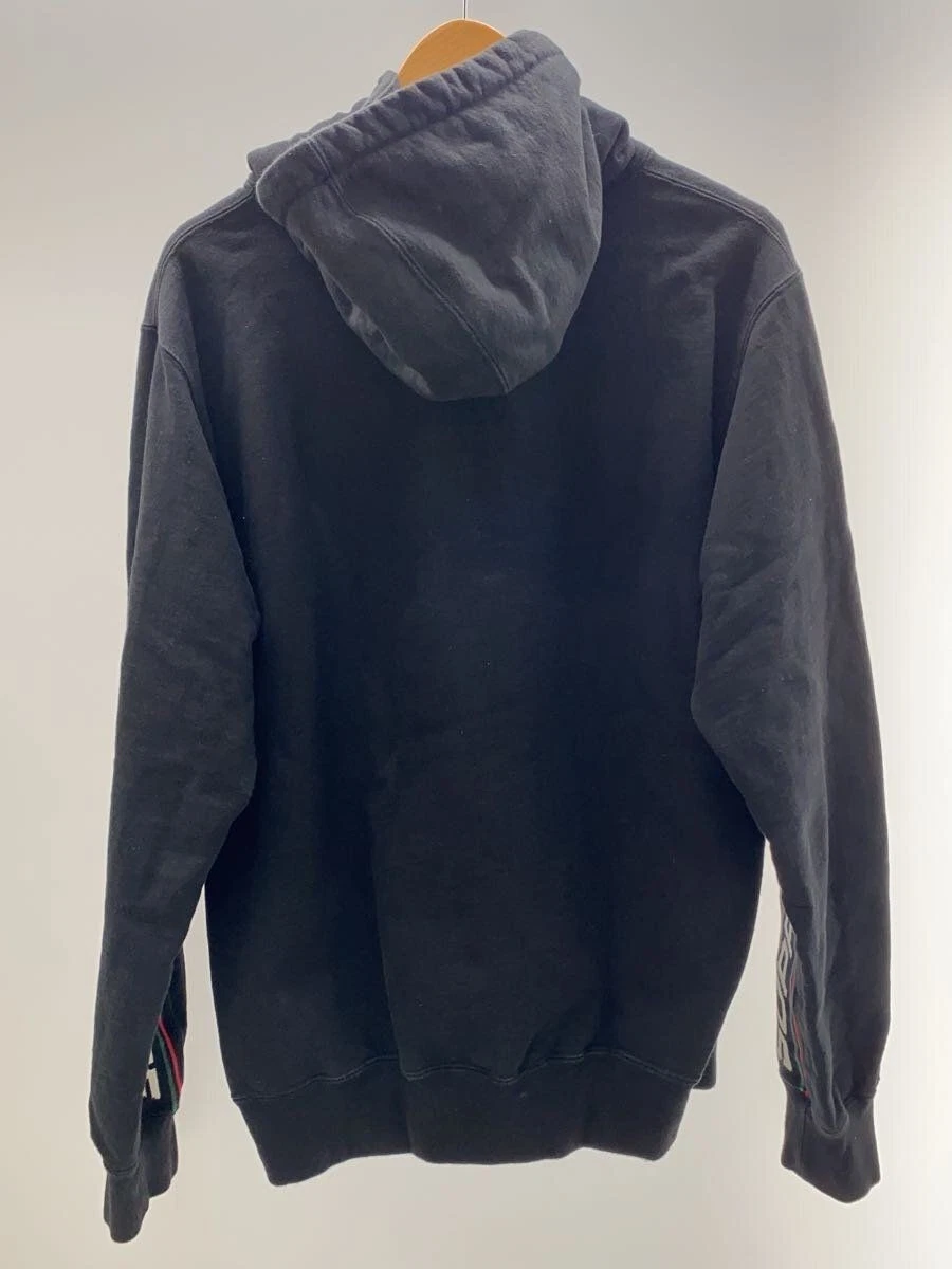 Felpa con cappuccio SUPREME cotone BLK testo costina con cappuccio usata