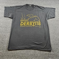 Vintage Kentucky Derby 118 Shirt Mens XL Black Horse Churchill Downs 1992 90s