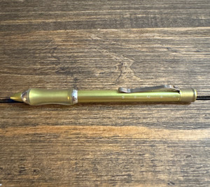 Vintage Sensa Metals Metallic Lime Yellow Twist Mechanism Ballpoint Pen Gel Grip