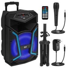 Pyle Portable Bluetooth PA Speaker System - 800W Outdoor Bluetooth Speaker Po...