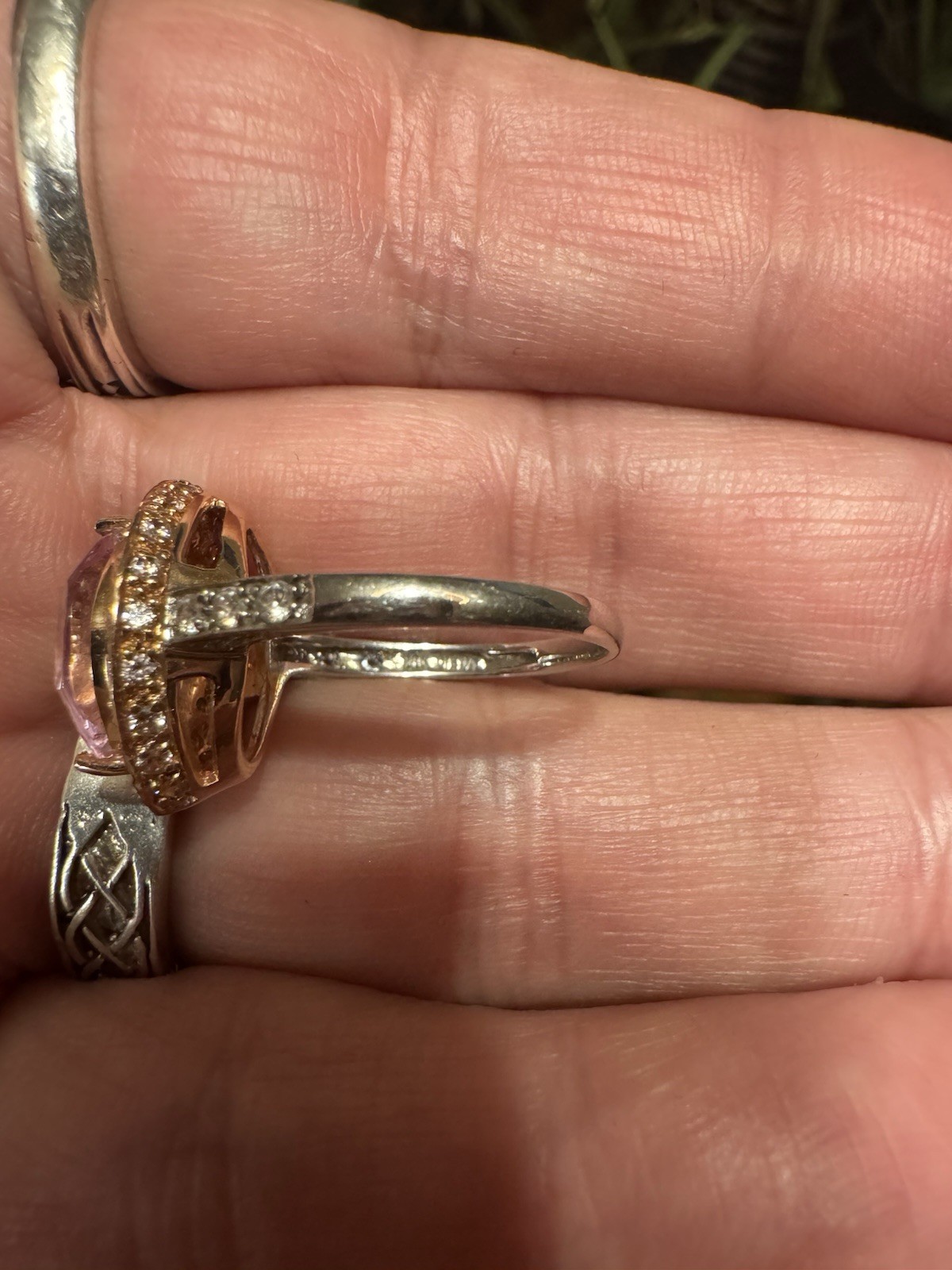 14k kunzite diamond ring - image 5