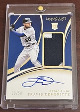Travis Demeritte 2020 Panini Immaculate Rookie Auto RPA /50 Atlanta Braves