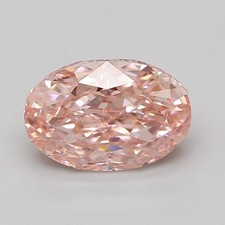 Lab Grown 3.03 Ct Fancy Vivid Pink Color VS2 OVAL Cut IGI Certified CVD Diamond