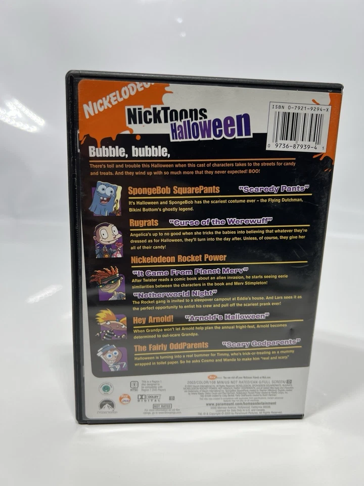Nickelodeon: NickToons Halloween (DVD) SpongeBob Rugrat Fairly Odd Parent Arnold Foto 3 de 3