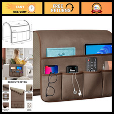 Remote Control Holder Armchair Caddy - 5 Pocket Organizer for TV Remotes Acces