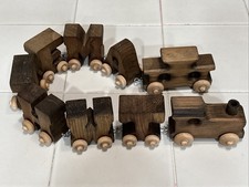 Wooden Letter Train Set - Solid Wood - Letters - Rustic Style