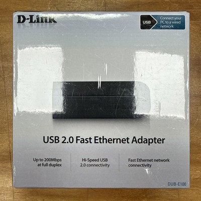 D-Link DUB-E100 Fast Ethernet Adapter Genuine New Sealed