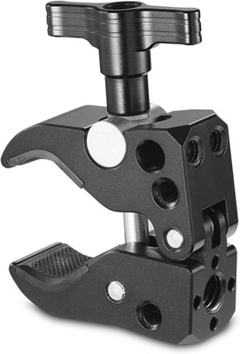 Super Clamp with 1/4''-20 Thread Holes, 3/8''-16 Locating Pin for ARRI Standard, T