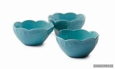 Princess House Marbella Aqua Condiment Bowls Set of 3 (3274) New!