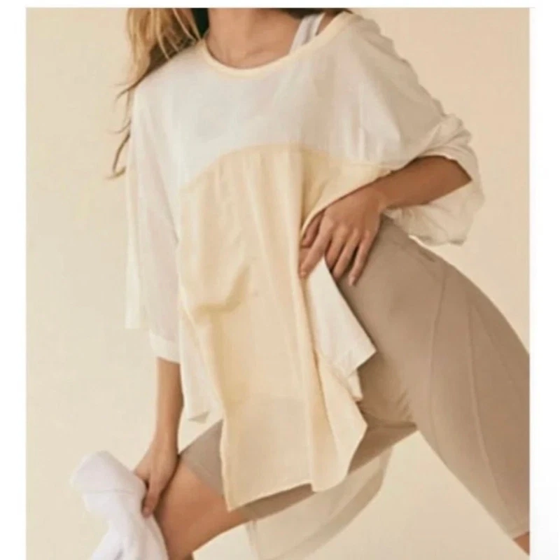free-people-movement awaken brushed combo oversize slouch shirt