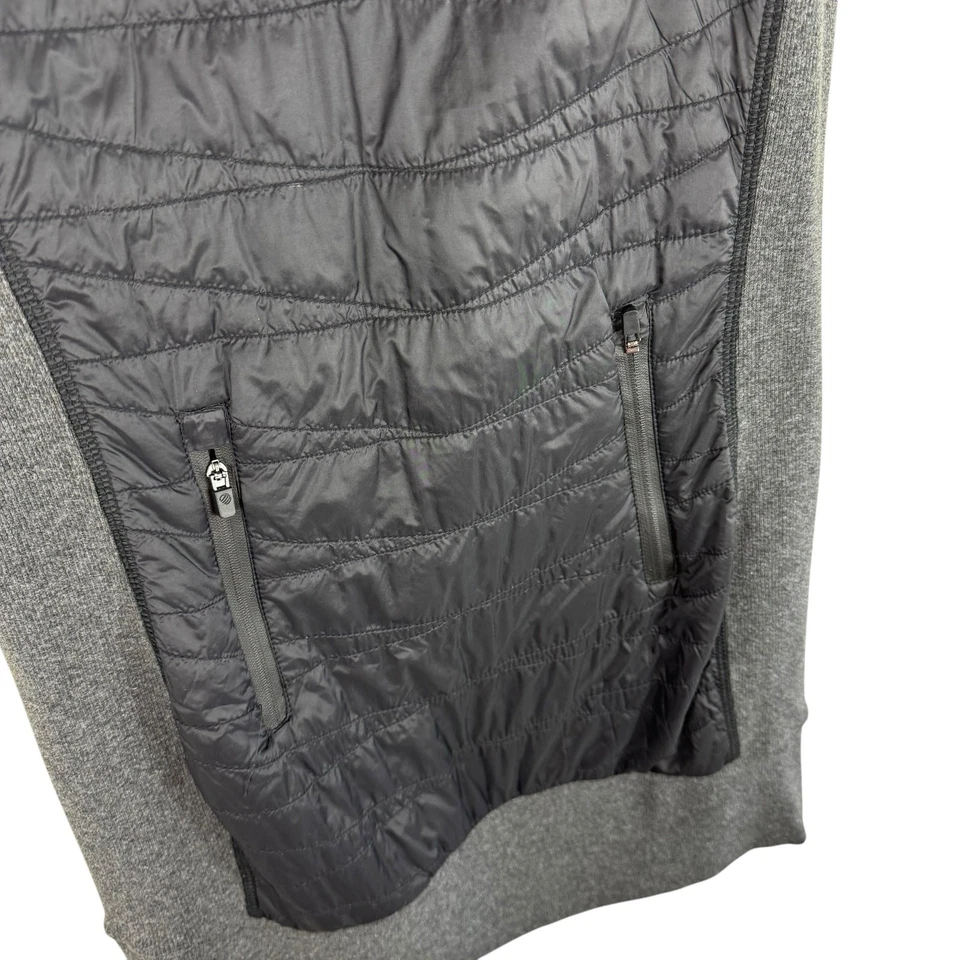 MPG Trimtex Black Gray Quilted Turtleneck Knit Tunic Zippered Pockets Size XS - Image 3 of 4