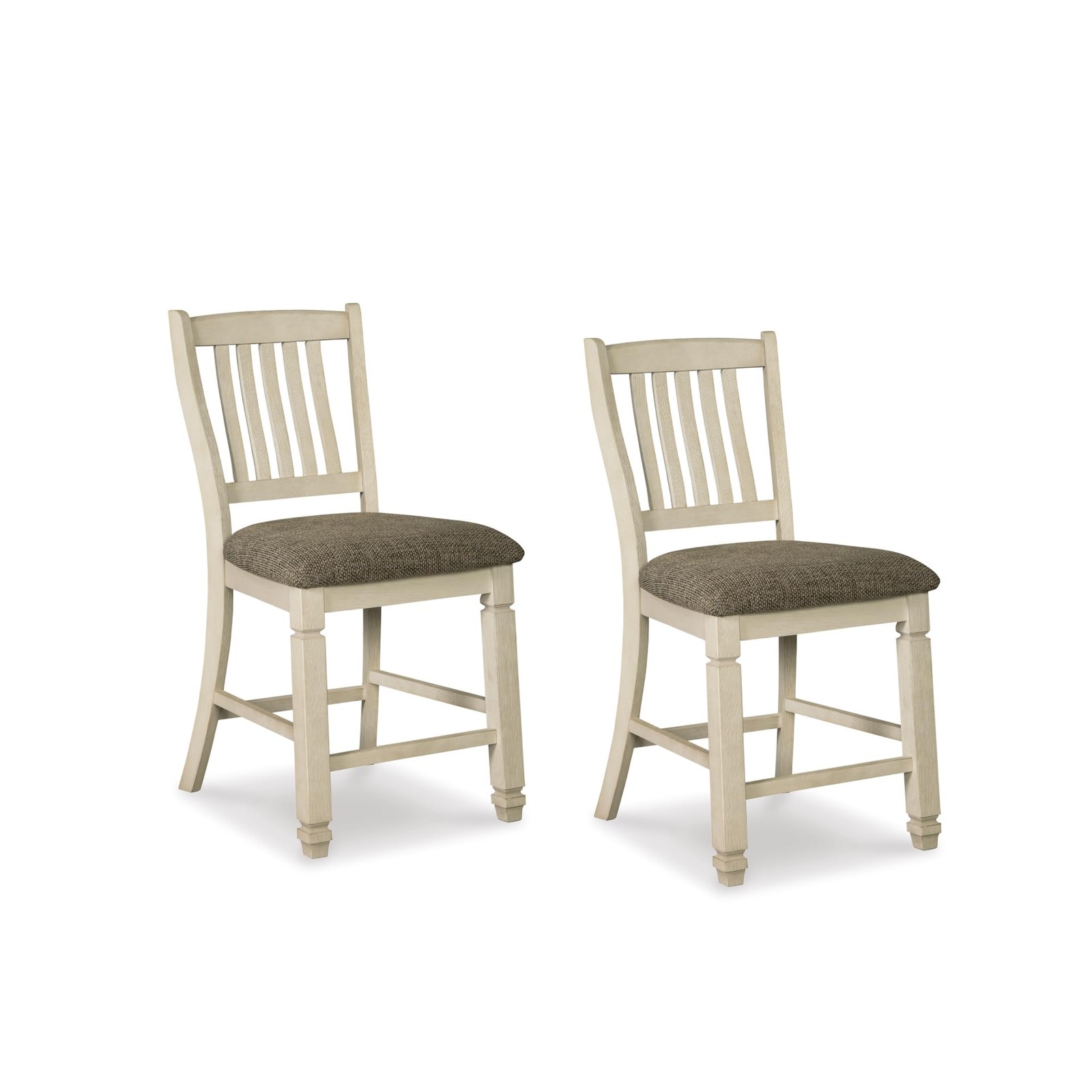 Ashley Furniture Bolanburg 24.5" Wood Counter Height Stool in Antique White (...