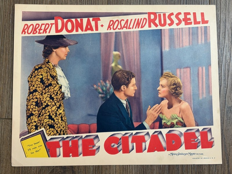 THE CITADEL (1938) Robert Donat original lobby card EXCELLENT condition