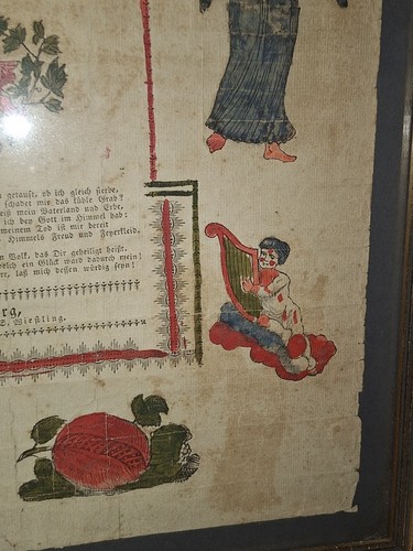 Antico certificato battesimo nascita nascita e battesimo 1815 Harrisburg PA frattura - Foto 10 di 17