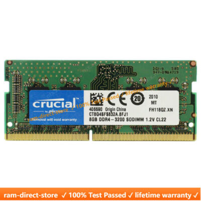 CRUCIAL 8GB DDR4 3200 MHz PC4-25600 Laptop SODIMM Non