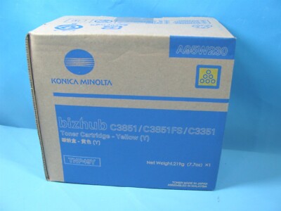 GENUINE KONICA MINOLTA YELLOW TONER CARTRIDGE - TNP49Y - A95W230 - FREE SHIPPING