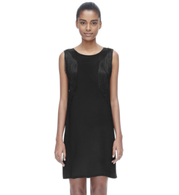 rebecca taylor sleeveless jersey dress Rebecca Taylor Charcoal Gray Fringe Jersey Dress L22718 Women's Size M