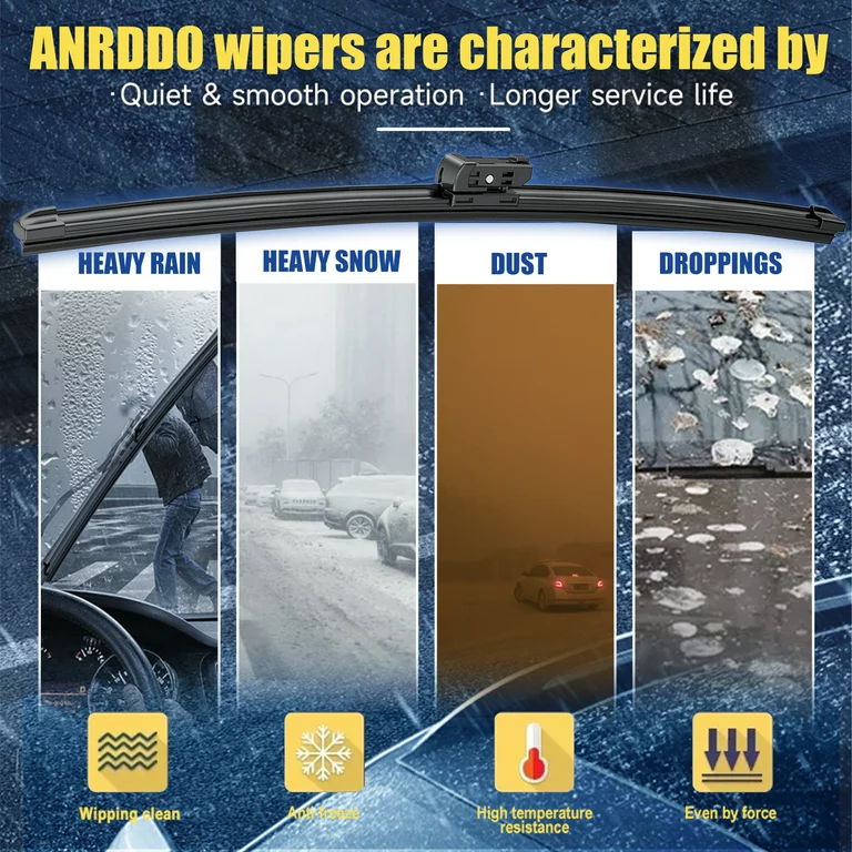 ANRDDO Automotive Replacement Windshield Wiper Blades for MercedesBenz