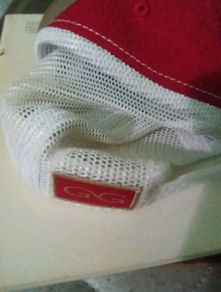 Game Guard White and Gray Mesh Back Aramco Logo Trucker Cap - Image 2 of 4