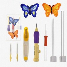 StitchMaster Embroidery Pen Kit - 12pcs Adjustable DIY Needle Set for Knitting,