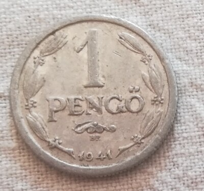 1 pengo pengő 1941 VG Very good Kingdom of Hungary Hungarian Old Coin Aluminum