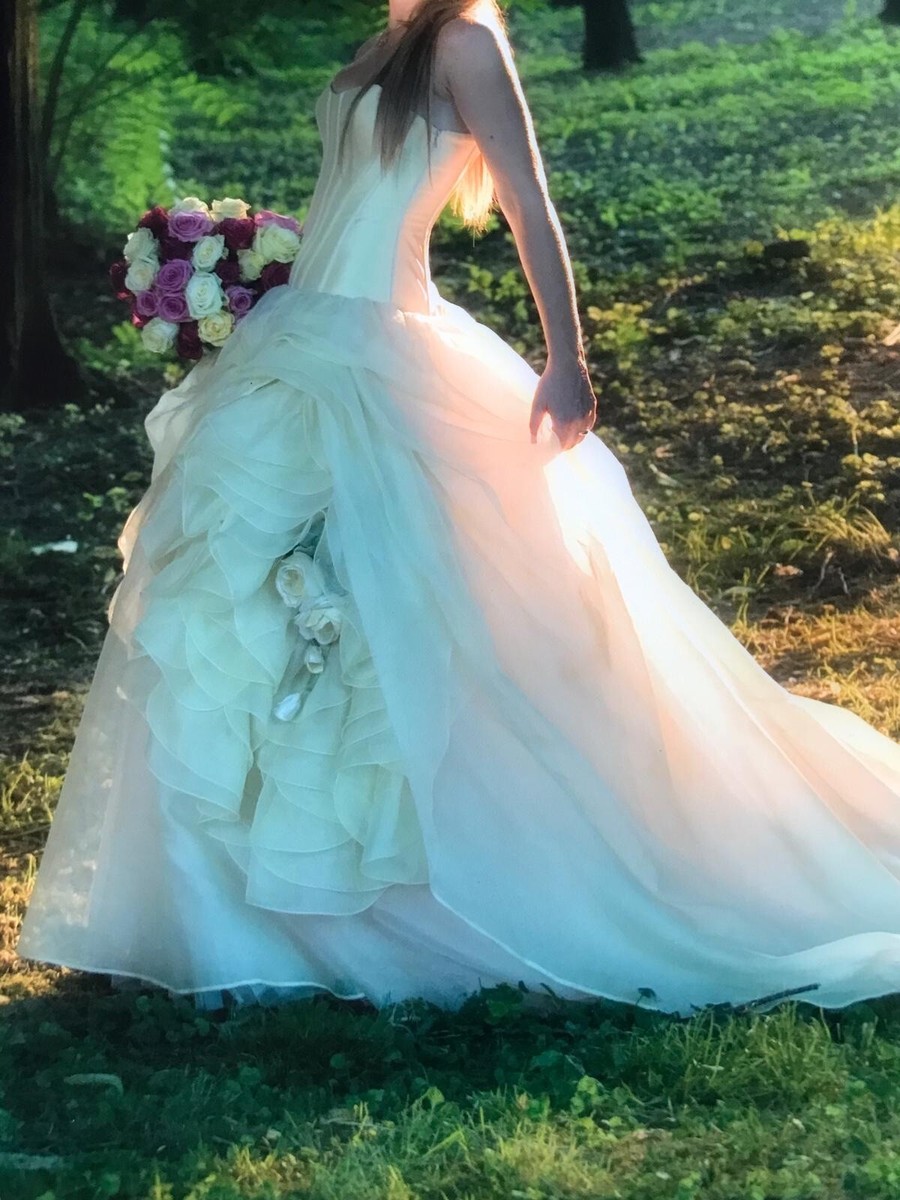 Abito Da Sposa Meraviglioso Atelier Aime’e Con Bustino Stecche, Tulle E Rose