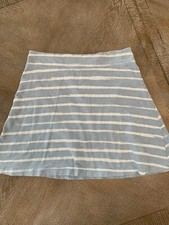 Fresh Produce Stripe Blue A-line Skirt Small Pull On Waist 32 Length 18