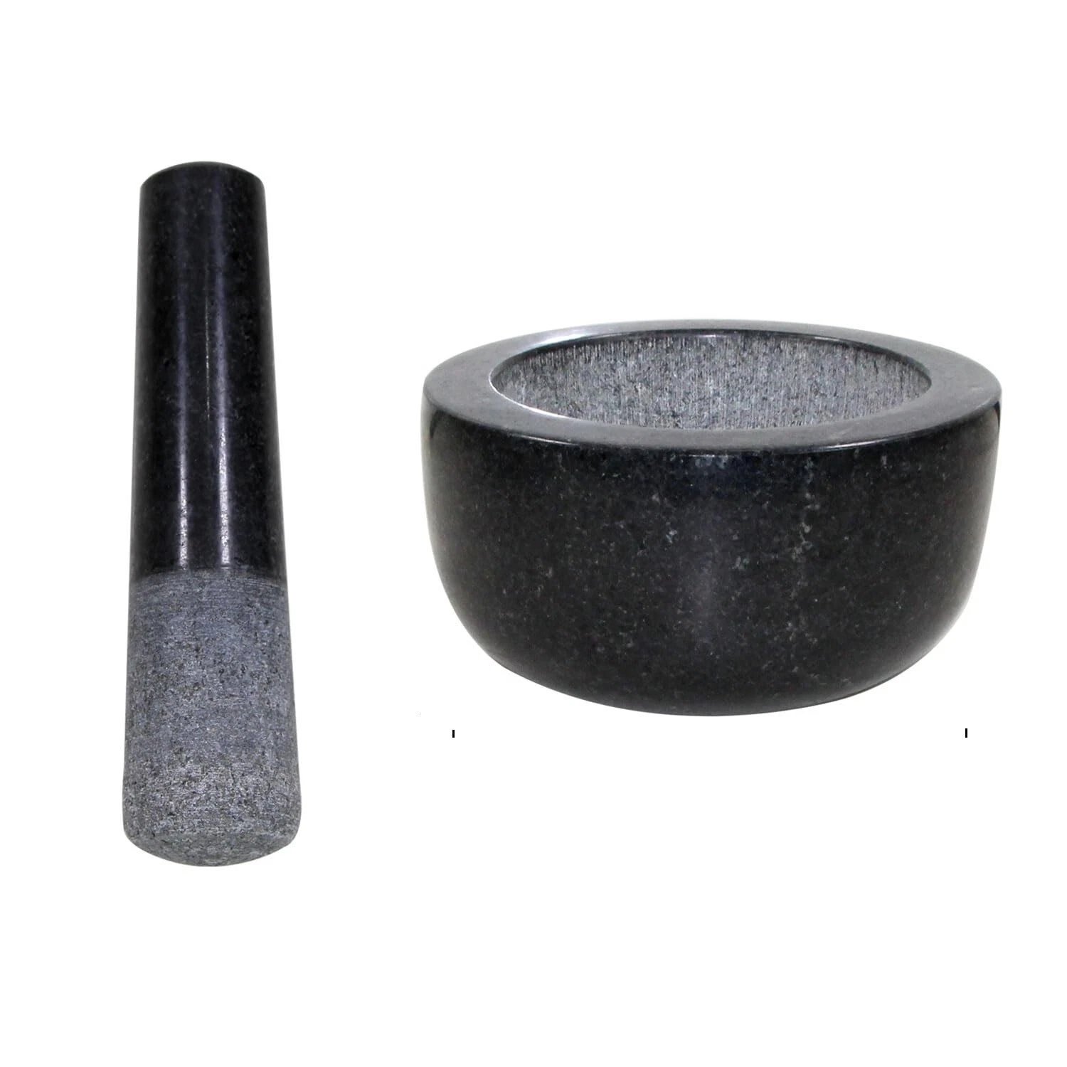 Large Mortar & Pestle Set Solid Granite Stone Spice & Herb Crusher Grinder 16cm