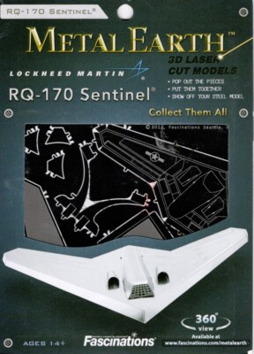 Metal Earth - 3D Lasercut Metal Model Kit - RQ-170S  RQ-170 Sentinel